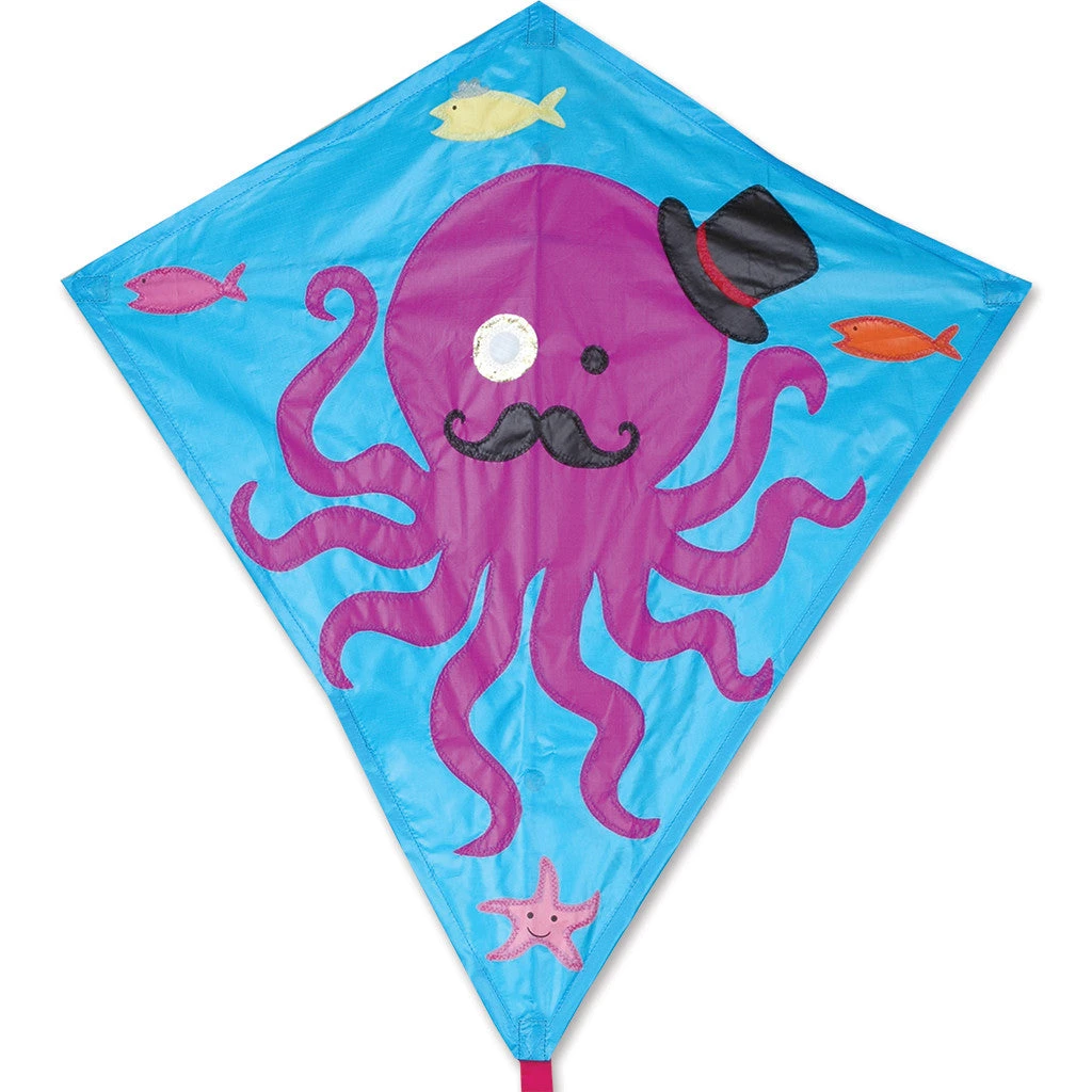 Kites Premier Kites 30 In. Diamond Kite - Dapper Octopus 1 Kites Premier Kites 30 In. Diamond Kite - Dapper Octopus