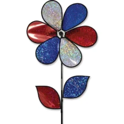 Bold Innovations 19 In. Flower Spinner - Patriotic Holographic