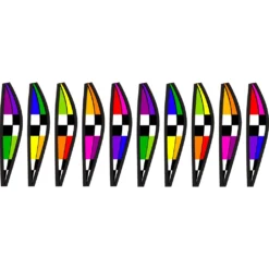 WindGarden WindGarden 12 In. Hot Air Balloon - Checkered Rainbow