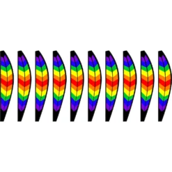 WindGarden WindGarden 26 In. Hot Air Balloon - Double Rainbow Chevron