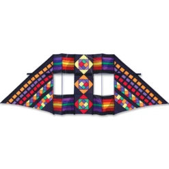 Collections Kites 12.5 Ft. Swept Wing Double Box Delta Kite - Mayan Rainbow Collections