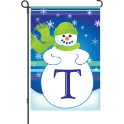 Accent Home & Garden 12 In. Winter Monogram Flag - V Accent
