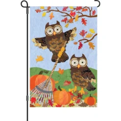 Accent Home & Garden Accent 12 In. Flag - Autumn Owls