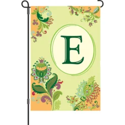 Accent Home & Garden 12 In. Spring Monogram Flag - E