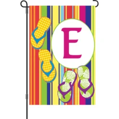 Accent Home & Garden 12 In. Summer Monogram Flag - E
