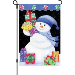 Accent Home & Garden 12 In. Flag - Snowman Presents Accent