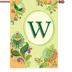 Accent Home & Garden Accent 28 In. Spring Monogram Flag - W