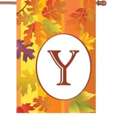 Accent Home & Garden 28 In. Fall Monogram Flag - Y