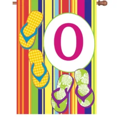 Accent Home & Garden 28 In. Summer Monogram Flag - O