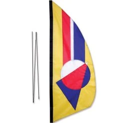 Premier Kites 3.5 Ft. Recumbent Bike Feather Banner - Classic Prizm Recumbent Bike Flags