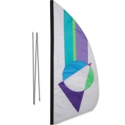 Premier Kites Recumbent Bike Flags 3.5 Ft. Recumbent Bike Feather Banner - Pastel Prizm