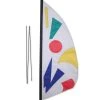 Premier Kites 3.5 Ft. Recumbent Bike Feather Banner - Rainbow Jazz