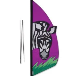 Premier Kites 3.5 Ft. Recumbent Bike Feather Banner - Zebra Recumbent Bike Flags