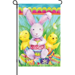 Accent Home & Garden 12 In. Flag - Bunny And Friends Accent