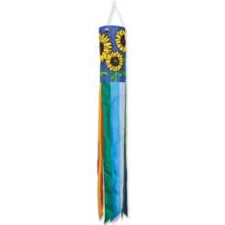 Accent Home & Garden 60 In. Embroidered Applique Windsock - Bees And Sunflower