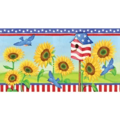 WindGarden 28 In. Windsock - Patriotic Sunflowers WindGarden