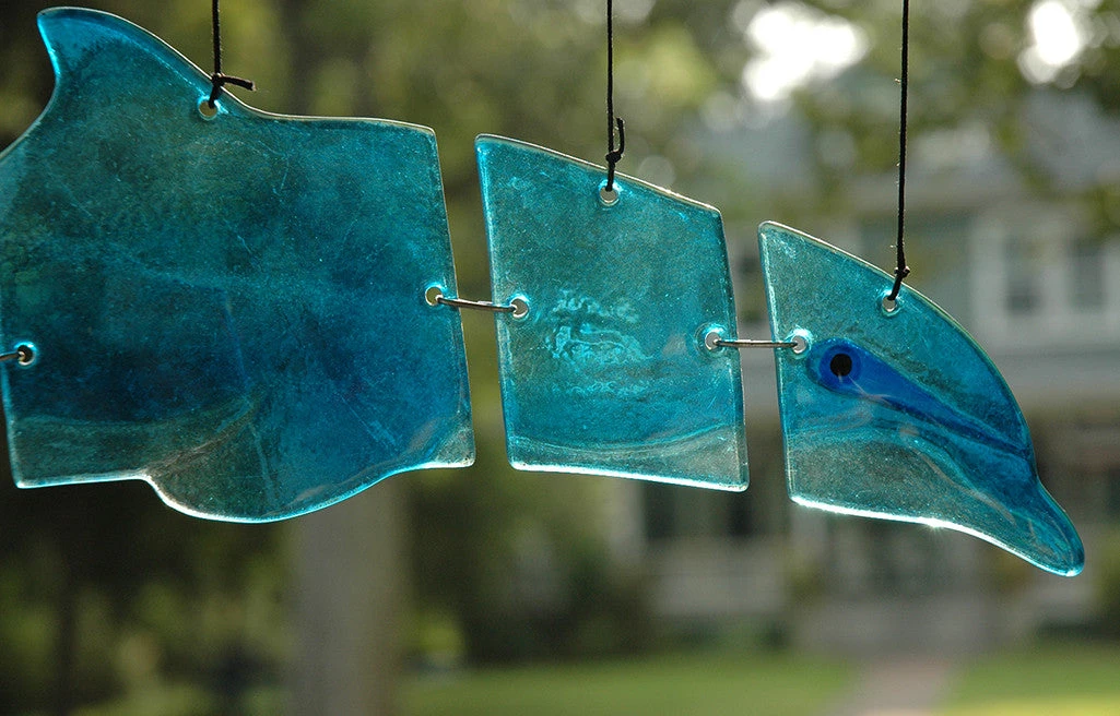WindGarden Glass Fish Mobile - Dolphin 3 WindGarden Glass Fish Mobile - Dolphin
